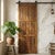 Wood Antique Indian Floral Carved Wood Door – Vintage Artistic Rustic Barn Door 96 For Sale - Image 7 of 7