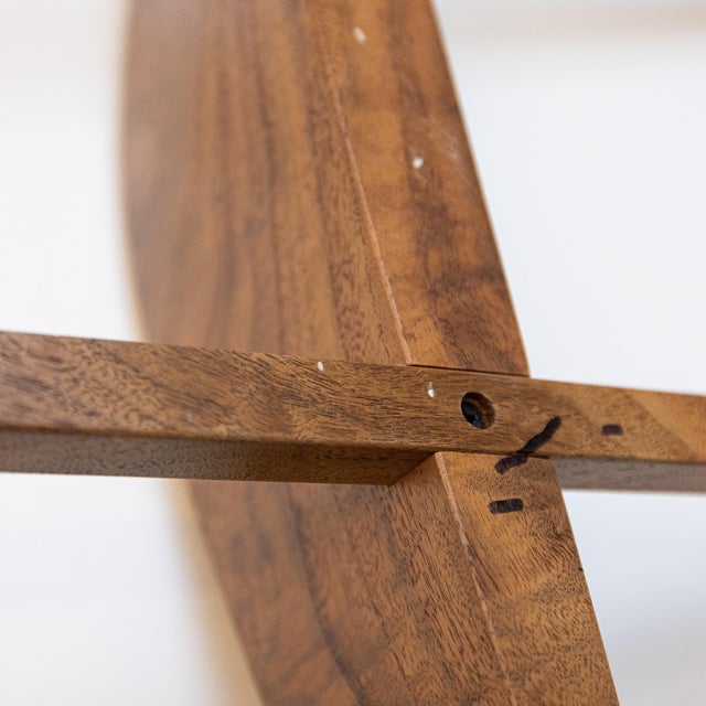 Brown 1960s Mid-Century Sculptural Studio Craft Solid Walnut Wall Shelf For Sale - Image 8 of 9