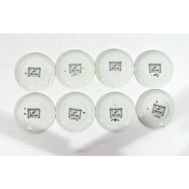 Operatic Gold: Set of 8 Piero Fornasetti "Melodramma" Coasters, 1960s A spectacular complete set of eight Piero Fornasetti...