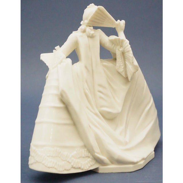 19th Century Porcelain Figurine Sculpture Lady with Fan by Nymphenburg Model by Antonio Bustelli, Germany, 1800s For Sale - Image 5 of 18