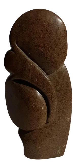 1997 Abstract Elephant Stone Carving Statue Signed