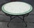 Moroccan 48" Handcrafted White and Green Moroccan Mosaic Table For Sale - Image 3 of 7
