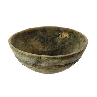 Early 20th Century Nupe Wood Bowl with Indigenous Repair Nigeria For Sale