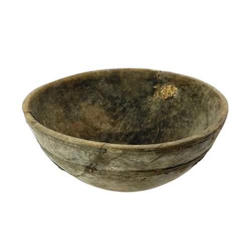 Early 20th Century Nupe Wood Bowl with Indigenous Repair Nigeria For Sale