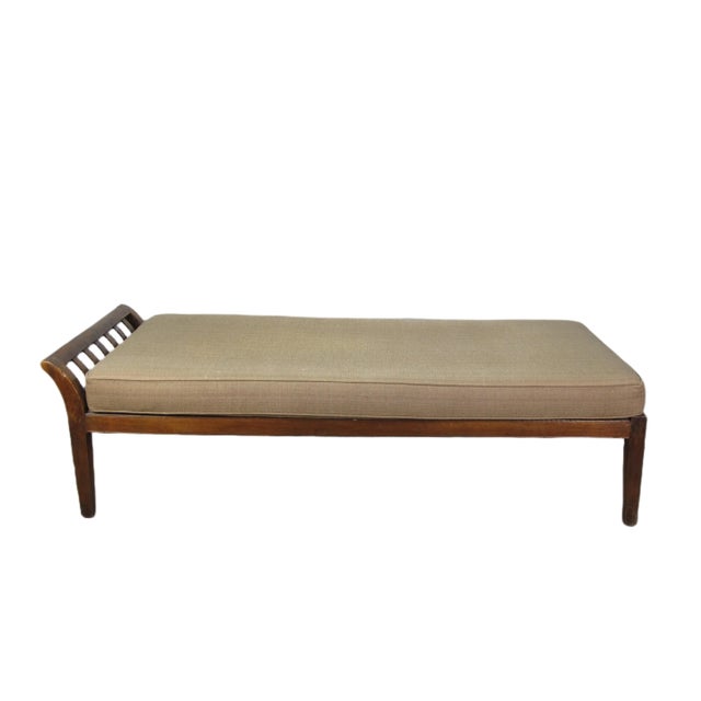 Wood Antique Upholstered Dutch Colonia Daybed For Sale - Image 7 of 7