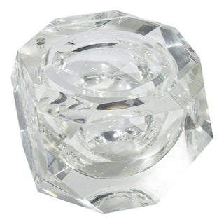 1900s Hollywood Regency Carole Stupell Faceted Lucite Ice Bucket For Sale