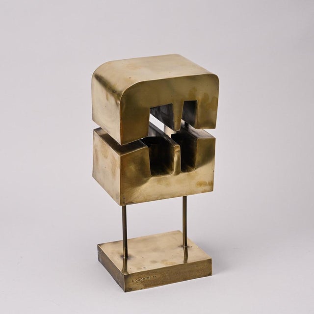 Metal Lyse Oudoire, Brass Sculpture, 1970s, Brass For Sale - Image 7 of 14