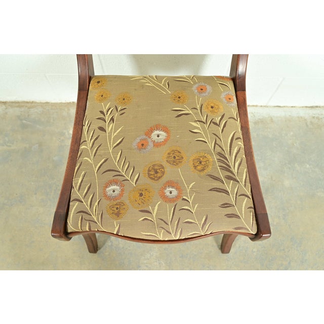 Wood Kindel Furniture Style Regency Carved Solid Mahogany Side Chairs or Dining Chairs, Pair For Sale - Image 7 of 14