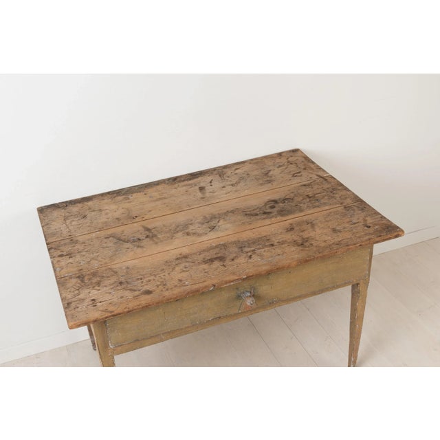 Brown Swedish Folk Art Table For Sale - Image 8 of 11