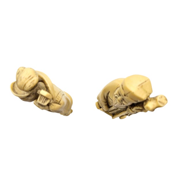 Action-Lobeco Italian Resin Figurine Pair, Asian Man and Woman, 7-Inch For Sale - Image 13 of 14