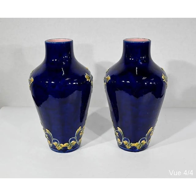 Ceramic Art Nouveau Ceramic Vases, 1900s, Set of 2 For Sale - Image 7 of 13