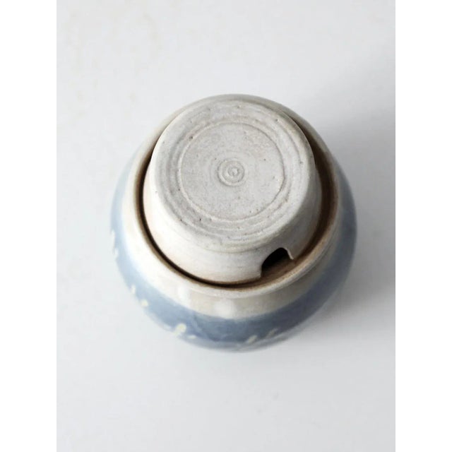 Ceramic Vintage Studio Pottery Honey Jar For Sale - Image 7 of 10