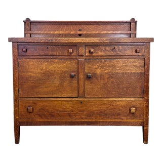 Stickley Style Arts & Crafts Mission Oak Buffet / Sideboard by Standard Table Co. For Sale