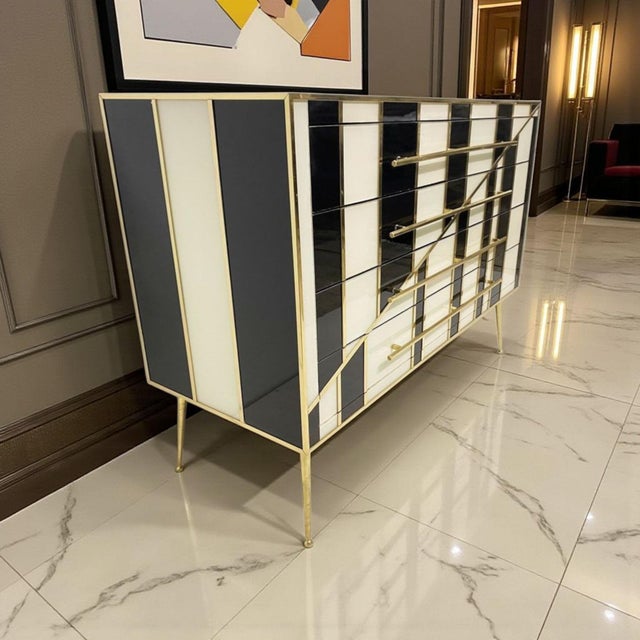 Black and White Chest of Drawers from Justfurnituress SRL For Sale - Image 13 of 15
