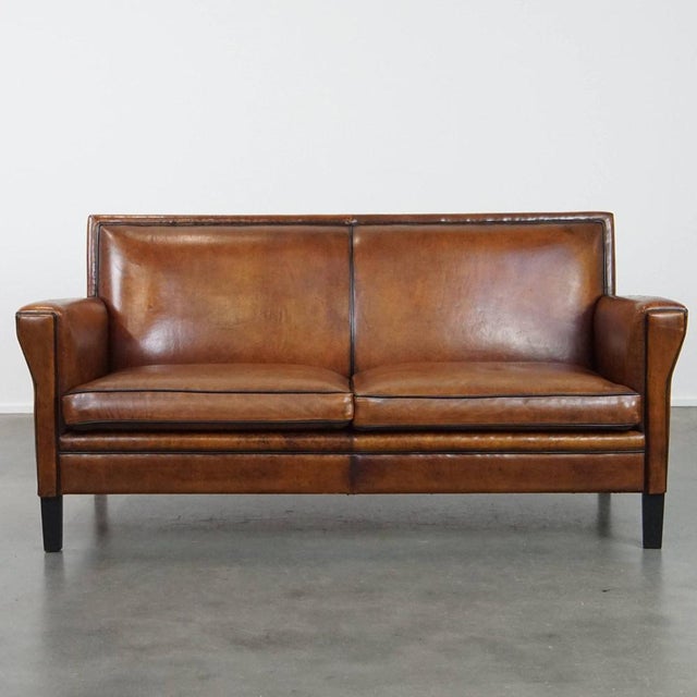 Art Deco Two-Seater Sofa in Sheepskin For Sale - Image 16 of 16