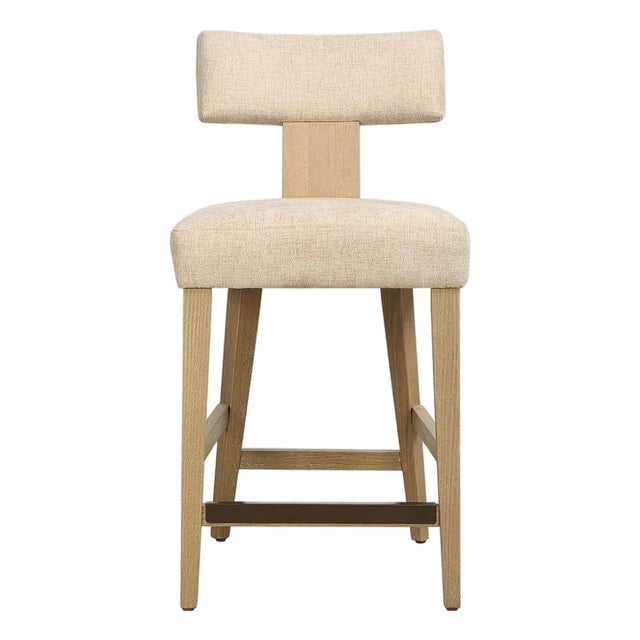 Modern Klismos Counter Stool With Back For Sale