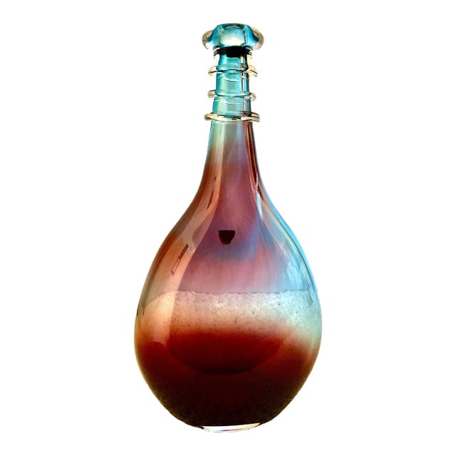 Mid 20th Century Mid-Century Modern Swedish Art Glass Decanter by Orrefors For Sale