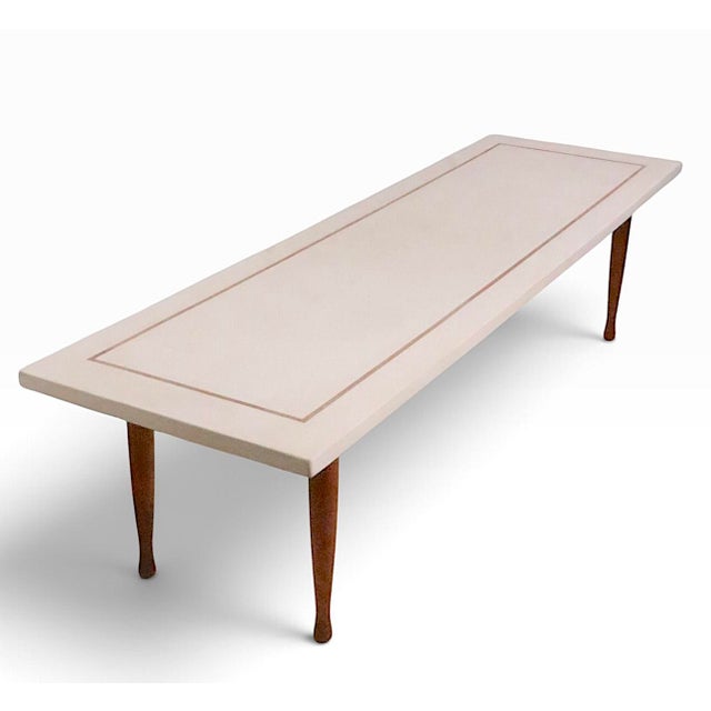 Mid Century Stone and Wood Coffee Table For Sale - Image 14 of 16