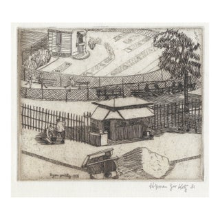 1931 Hyman Katz New York Scene Etching For Sale