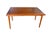 A splendid mid-century dining set by iconic Swedish designer Carl Malmsten, featuring six upholstered blue chairs and an...