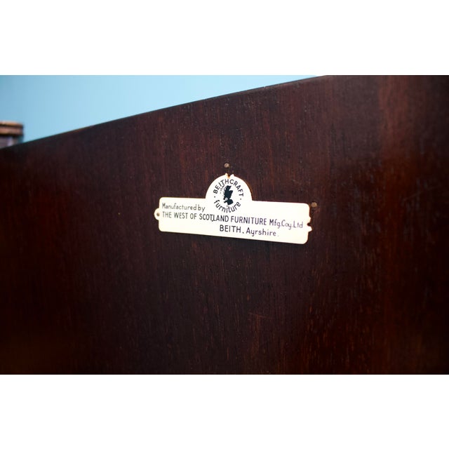 Brown Vintage Art Deco Style Mahogany Drinks Cabinet from Beithcraft, 1950s For Sale - Image 8 of 9