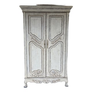 Late 20th Century Large Armoire Wardrobe in French Provincial Style For Sale