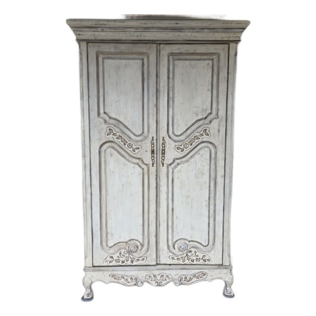 Late 20th Century Large Armoire Wardrobe in French Provincial Style For Sale