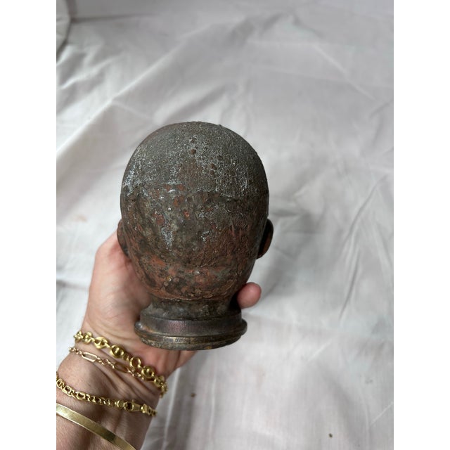 Children's Antique Bronze Baby Doll Head Mold For Sale - Image 3 of 12