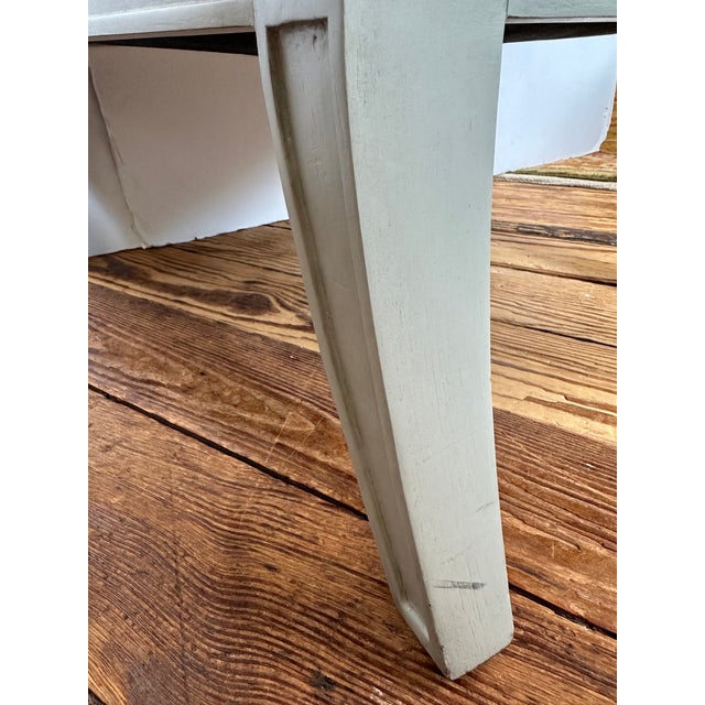 Wood Oly Studio Grey Painted & Raffia Side Chair For Sale - Image 7 of 9