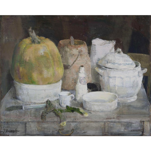 Early 21st Century Imants Vecozols, Still Life with Pumpkin, 2010, Oil Painting For Sale - Image 5 of 8