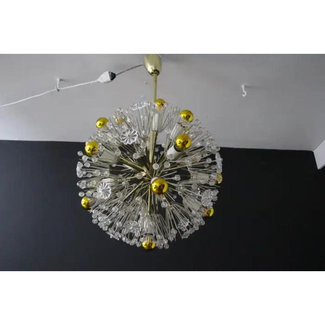 Mid-Century Modern Snowflake Chandelier by Emil Stejnar for Nikoll, 1950s For Sale - Image 3 of 16
