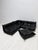 Iconic togo lounge set, designed by michel ducaroy for ligne roset, upholstered in thick and beautifully aged black...