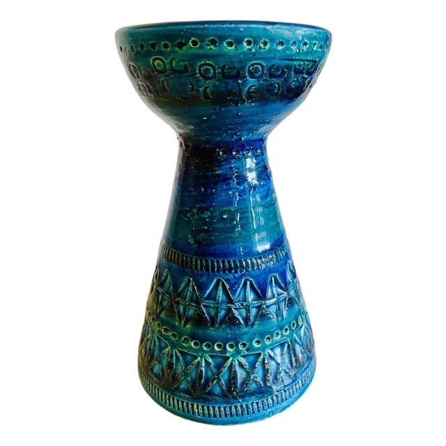Mid-Century Modern Rimini Blue Candleholder from Bitossi, 1950s For Sale