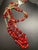 Czechoslovakia Bohemian/Czech Exceptional Glass Ruby Necklace From Jablonec Nad Nisou Region, Mid-Century Pressed Molded Glass For Sale - Image 4 of 10