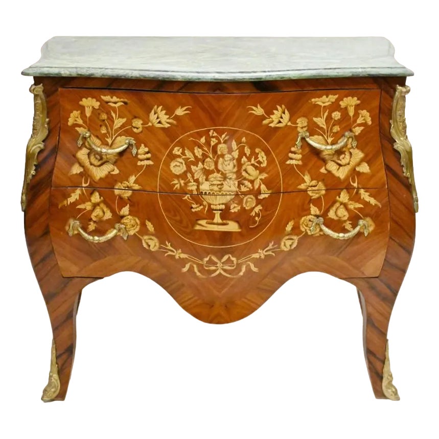 French Inlay Chest of Drawers | Chairish