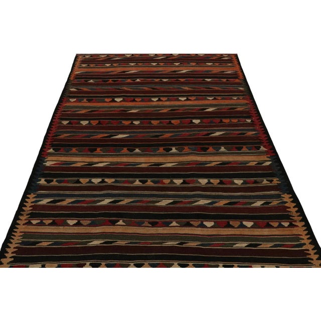 Tribal 1950s Vintage Afghan Tribal Kilim in Colorful Geometric Patterns For Sale - Image 3 of 7