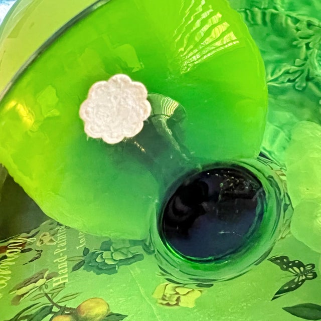 Glass Oversized MidCentury Lime Green Italian Art Glass Brandy Snifter For Sale - Image 7 of 8