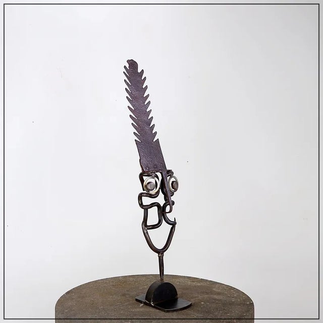 Sculpture Metal Soudart Mask For Sale - Image 11 of 12