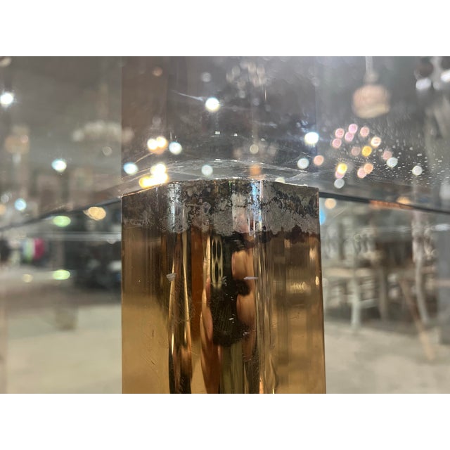 Transparent Late 20th Century Glass Dining Table For Sale - Image 8 of 11