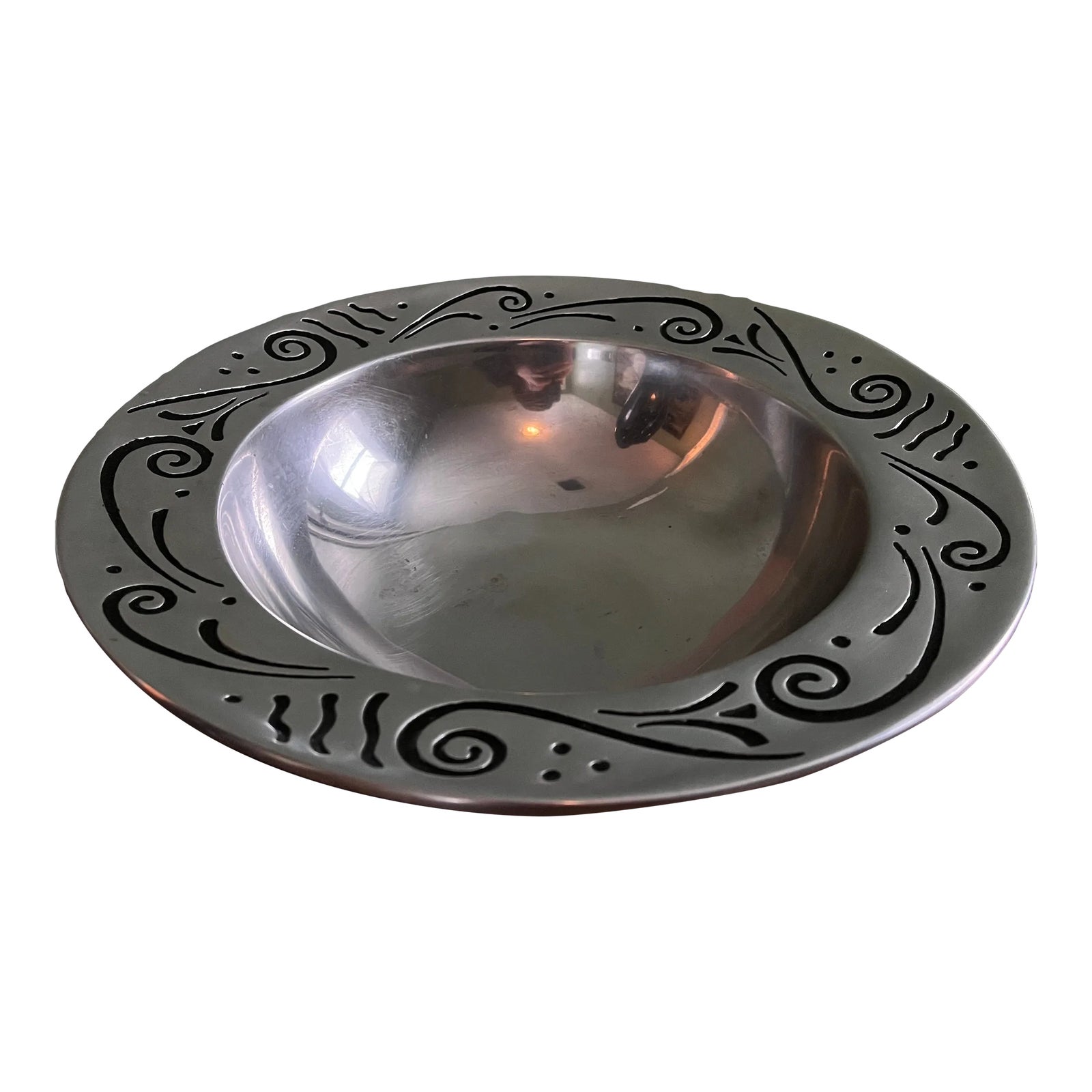 1980s Large Lenox Silver-Tone Bowl | Chairish