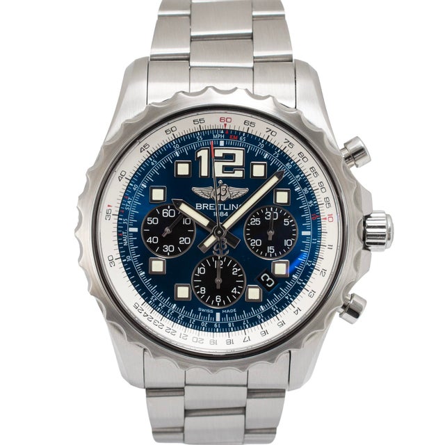 Brand: Breitling Gender: Men's Metal Type: Stainless Steel Length: 7.75 inches Diameter: 46.00 mm Weight: 210.34 grams...