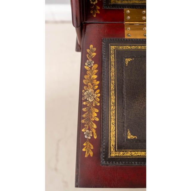 Maitland-Smith Chinoiserie Decorated Secretary Desk Cabinet For Sale - Image 11 of 18