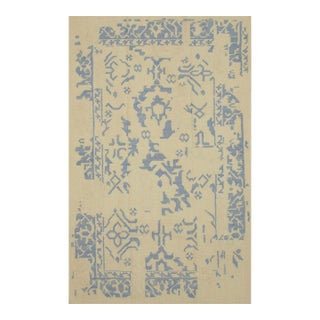 8x10 Stylish Graceful Beige Kilim Geometric Contemporary Flatweave Wool Rug For Sale