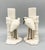1970's Fitz & Floyd Japanese White Crane Candlesticks With Bamboo Bases – Hollywood Regency / Chinoiserie For Sale - Image 9 of 10