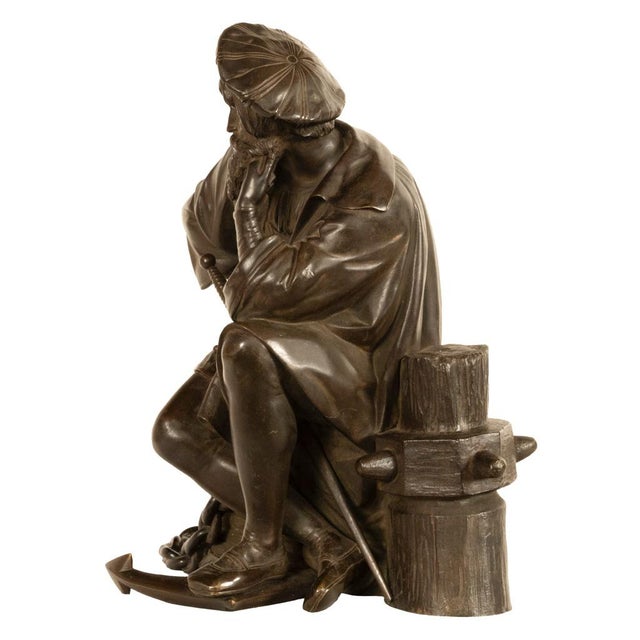 Fine Antique French School Bronze Sculpture Statue of Christopher Columbus 1870 For Sale In Portland, OR - Image 6 of 16