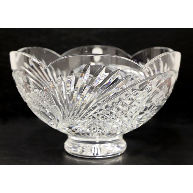 Early 21st Century Waterford Crystal Ireland 10" Heritage of Ireland Scalloped Footed Bowl For Sale - Image 5 of 10