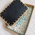A Set of Two Rectangular Trays With Blue Floral and Leaf Patterns Rattan and Mother-of-Pearl Inlays For Sale - Image 4 of 5
