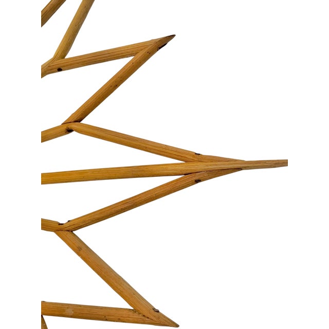 Mid 20th Century Set of 3 Vintage French Wicker Bamboo Sunburst Wall Appliqués in the Style of Mario Lopes Torres For Sale - Image 5 of 11