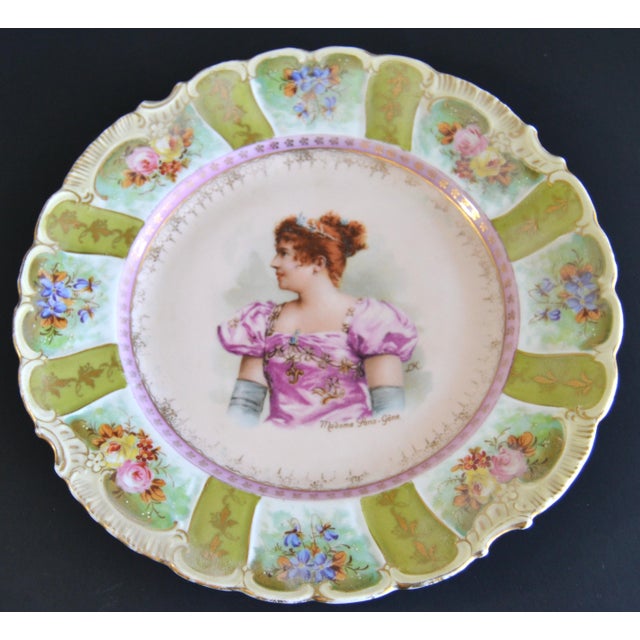 Beautiful Sevres French Porcelain plate of Madame Sans-Gene. Marked at the Portrait and on the Reverse. Trademark BAXE,...