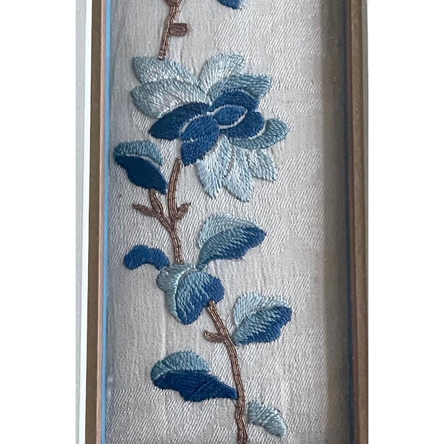 Set of Three-Framed Antique Chinese Textiles Qing Dynasty Provenance For Sale - Image 9 of 12